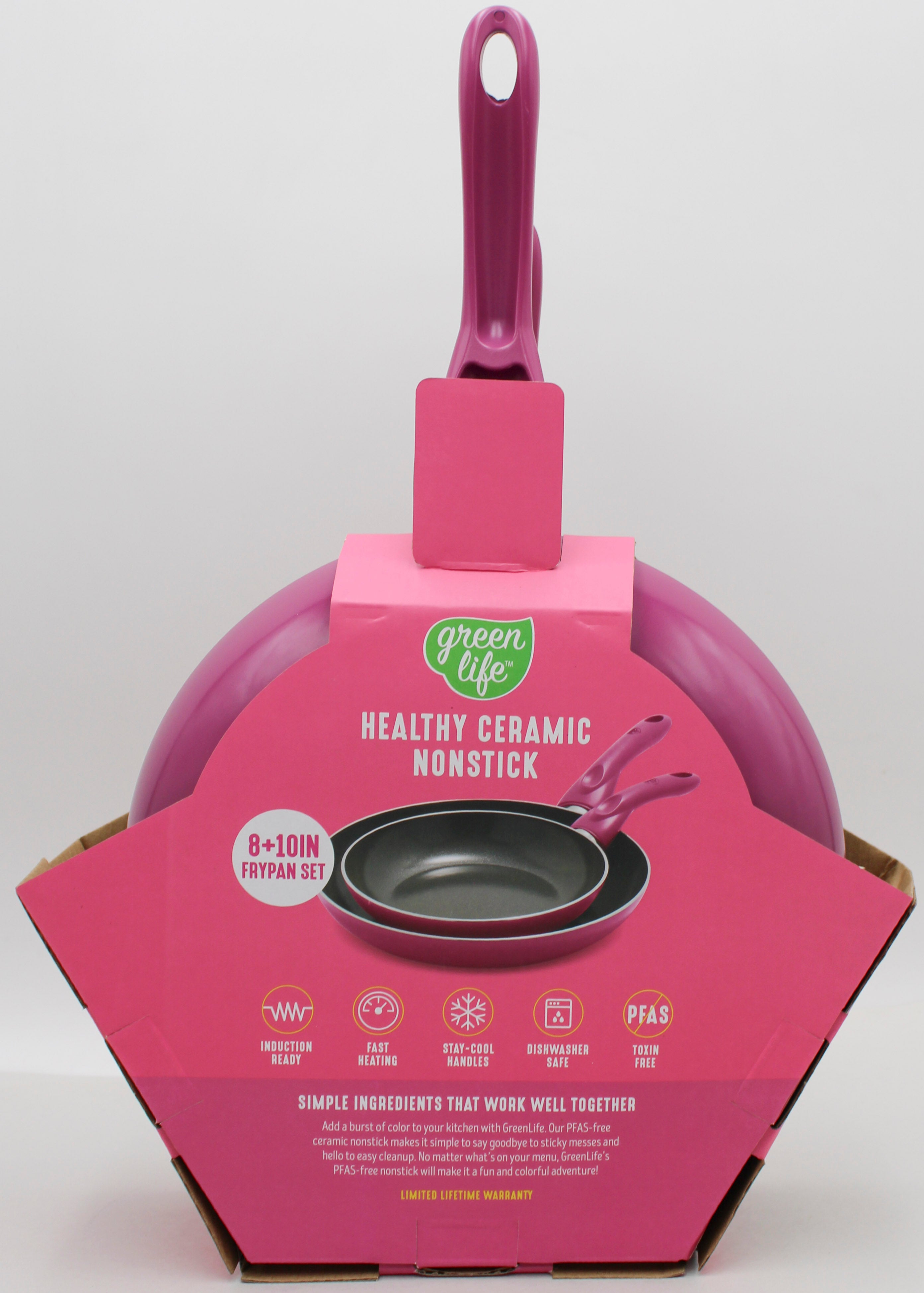 GreenPan Essentials 8" & 10" Frypan Set 2ct - Hibiscus