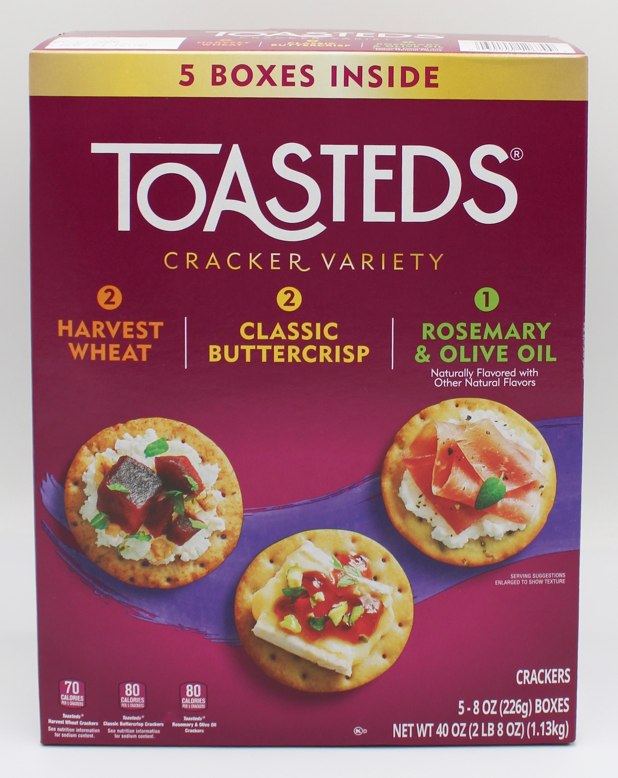 Toasteds Cracker Variety Pack 40oz Bulk