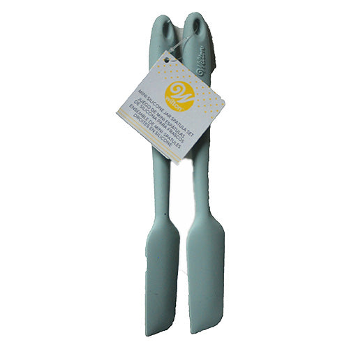 WILTON JAR SPATULA SILICONE LIGHT BLUE MINI 2 CT