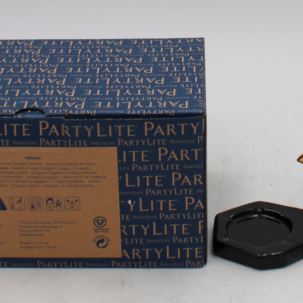 PARTYLITE ORIGAMI BIRD PRINCE TEALIGHT HOLDER 6"W x 3 1/2"H