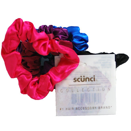 SCUNCI  MINI SATIN SCRUNCHIES 6CT-ASST NI