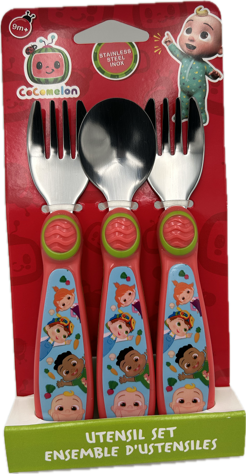 COCOMELON FLATWARE 3ct NI