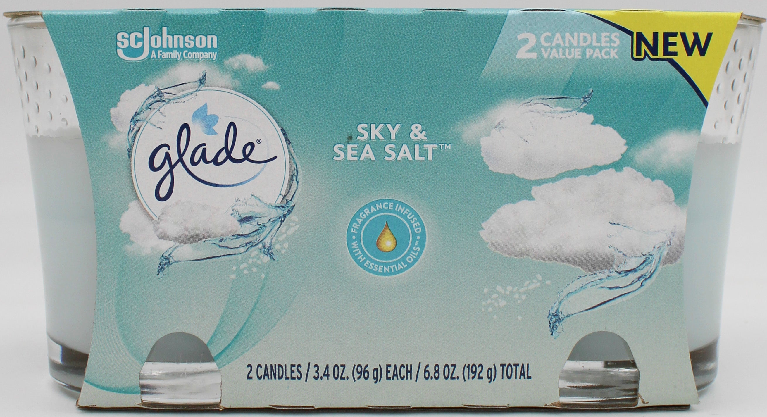 GLADE CANDLE SKY & SEA SALT 2ct 3.4oz US