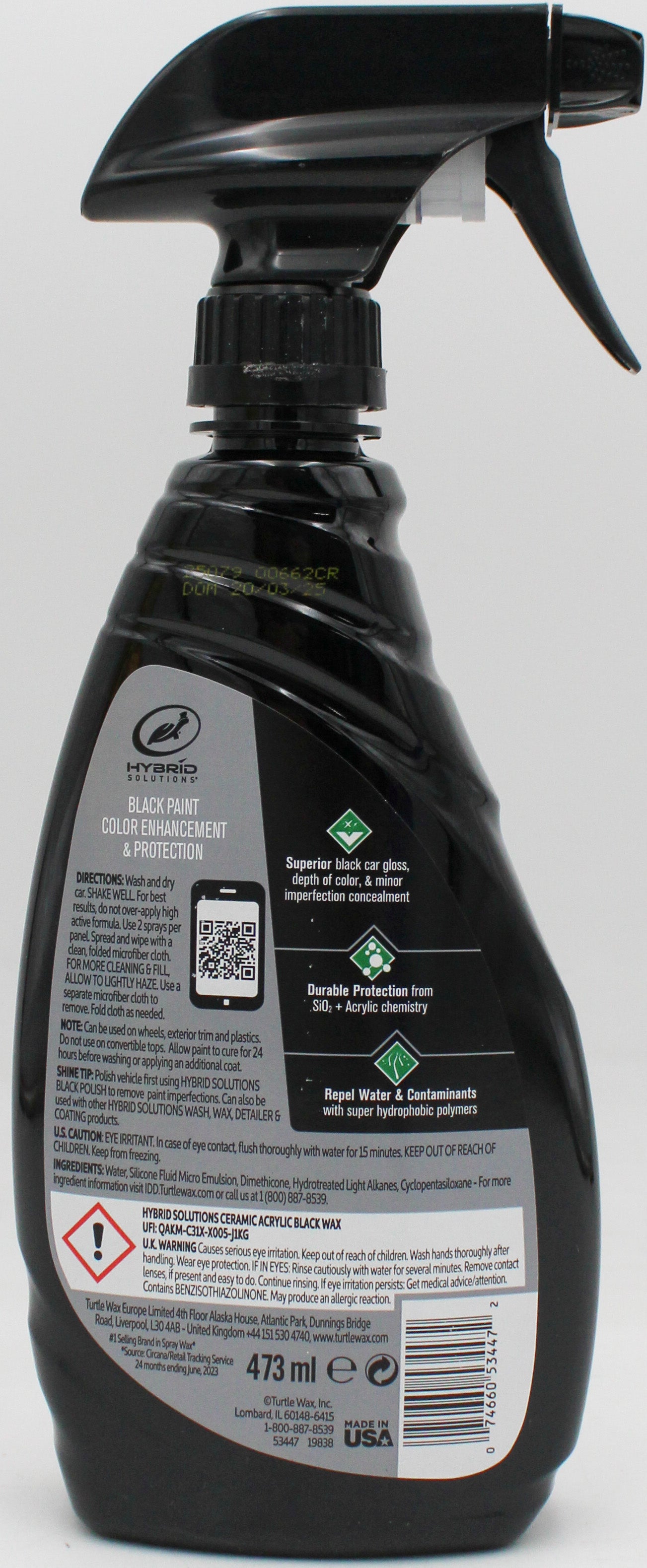 SP TURTLE WAX CERAMIC ACRYLIC BLACK WAX 16oz'