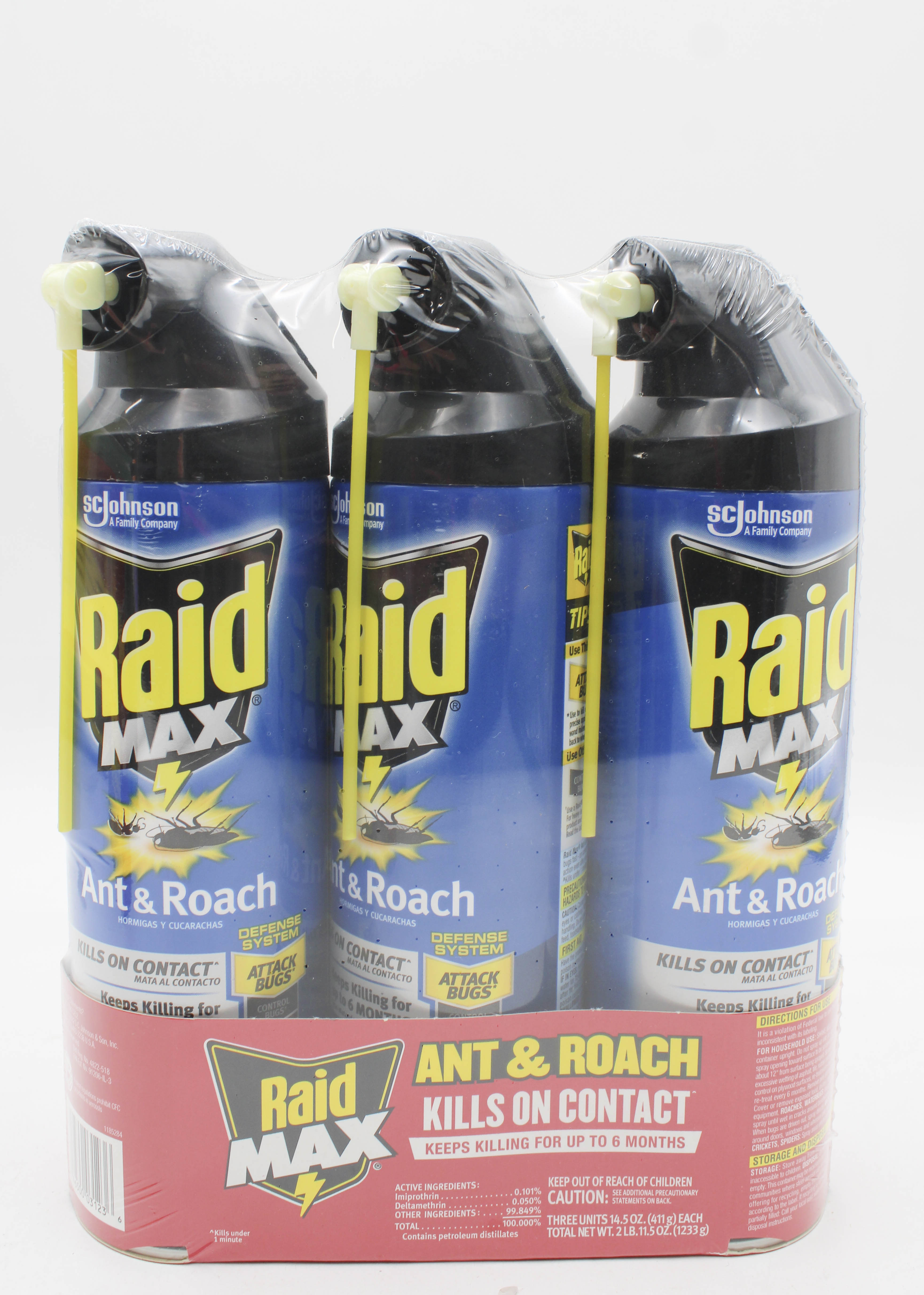 SP Raid Max Ant & Roach Spray 3-Pack 14.5oz