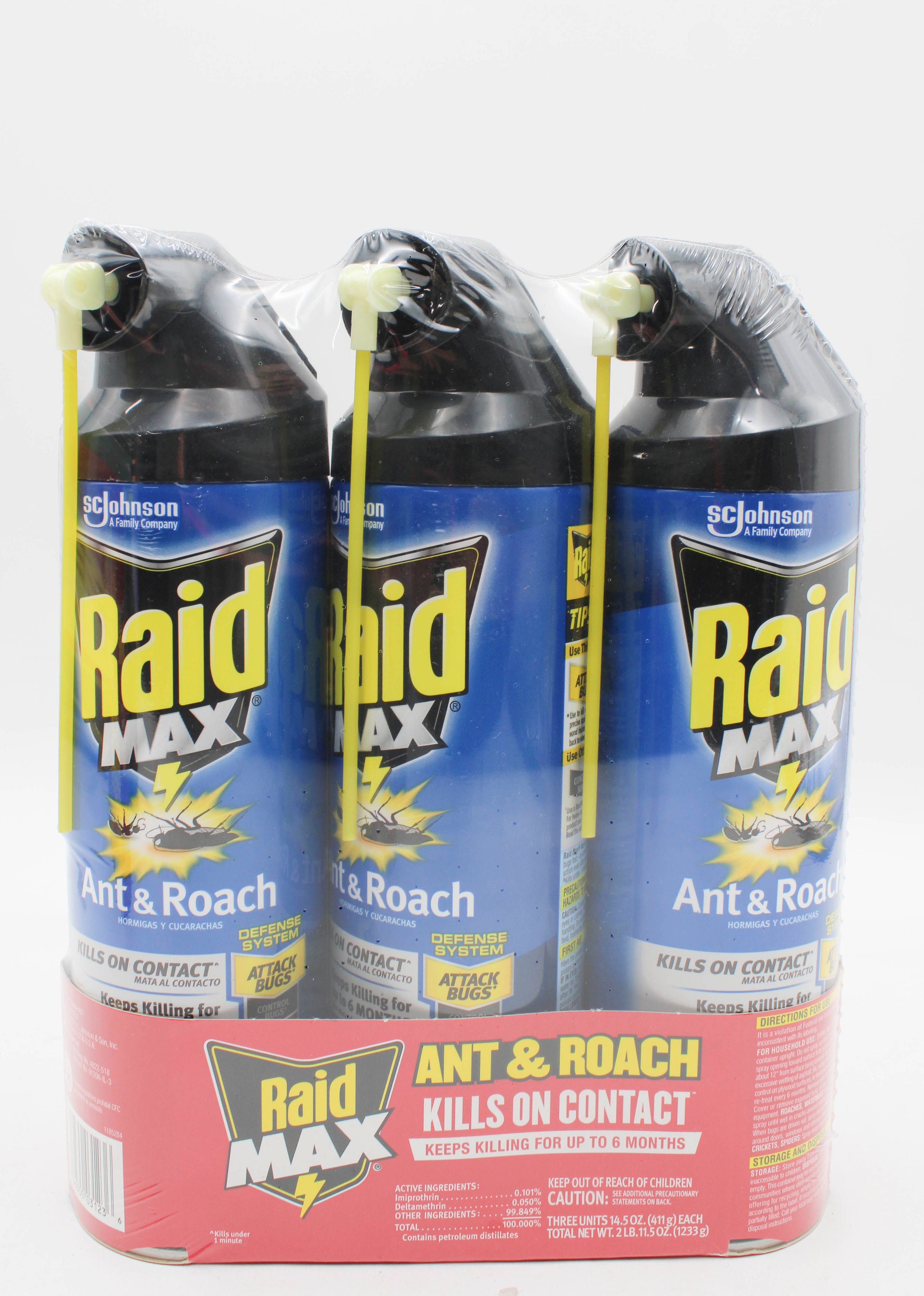 SP Raid Max Ant & Roach Spray 3-Pack 14.5oz