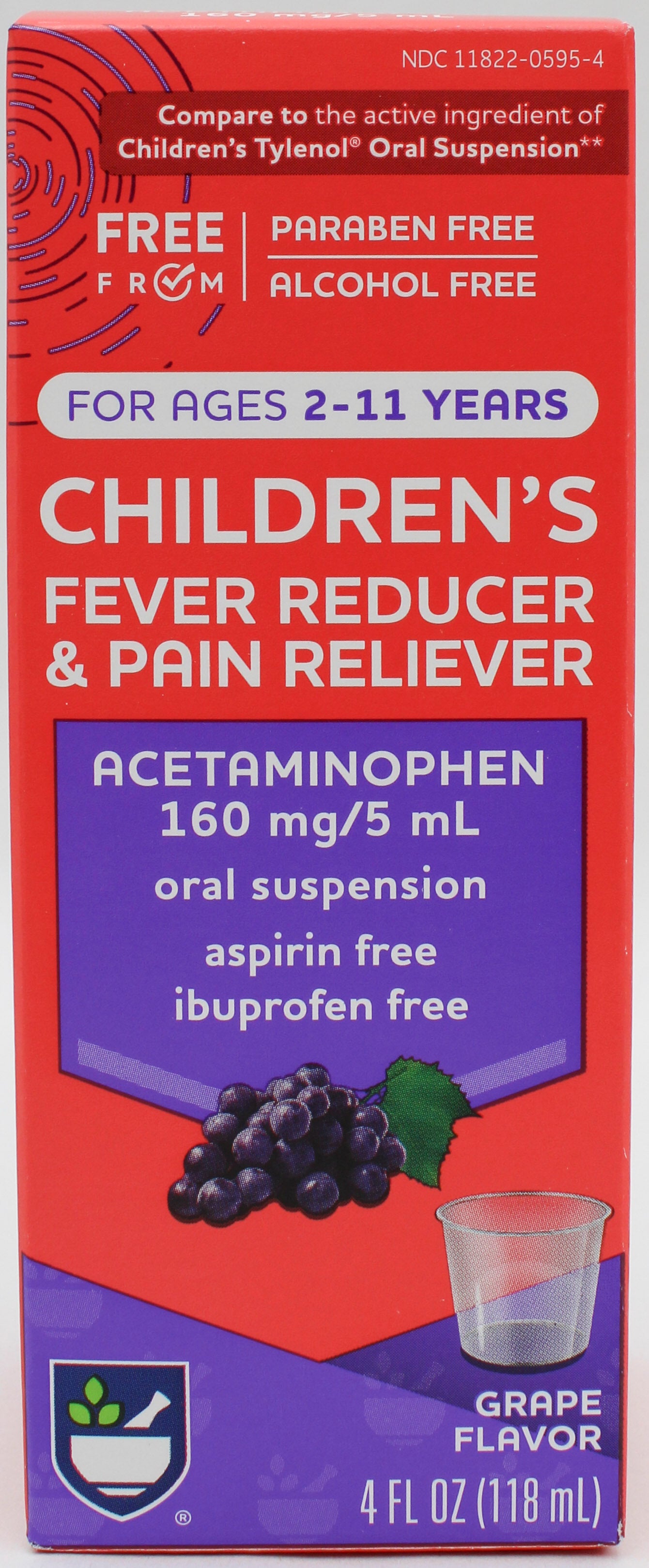 RITE AID CHILDREN'S FEVER REDUCER & PAIN RELIEVER GRAPE 4oz EXP 1/31/2027 COMPARES TO Motrin