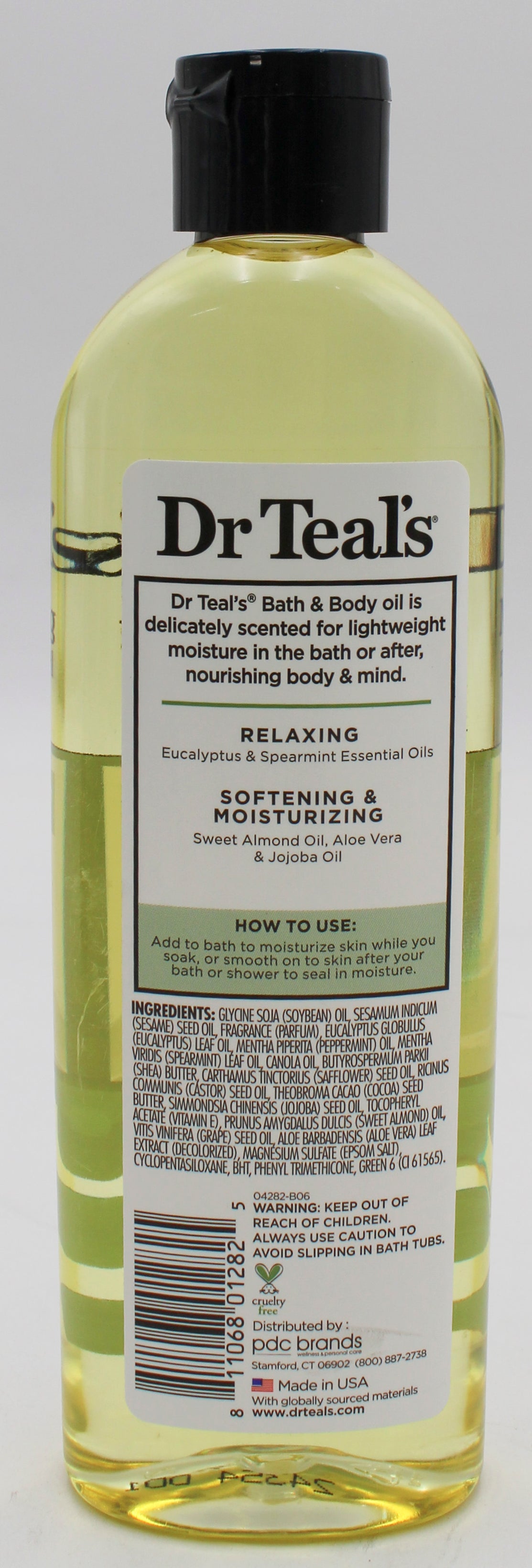SP DR TEAL'S MOISTURIZING BATH & BODY OIL 8.8oz EUCALYPTUS & SPEARMINT NI