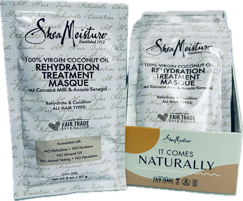 SHEA MOISTURE VIGEN COCONUT MILK&ACACIA SENEGAL 2oz REHYDRATION TREATMENT MASKQUE