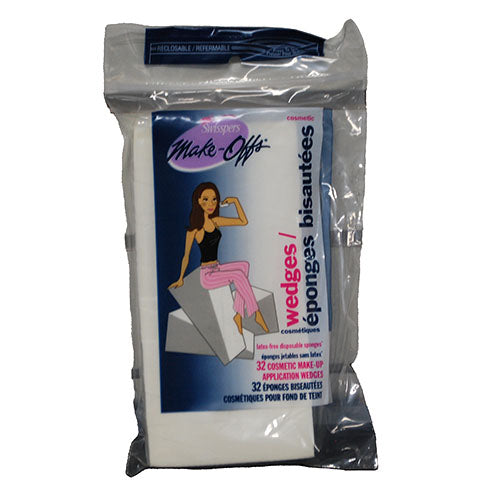COTTON SWISSPERS COSMETIC MAKEUP WEDGES 32CT NI