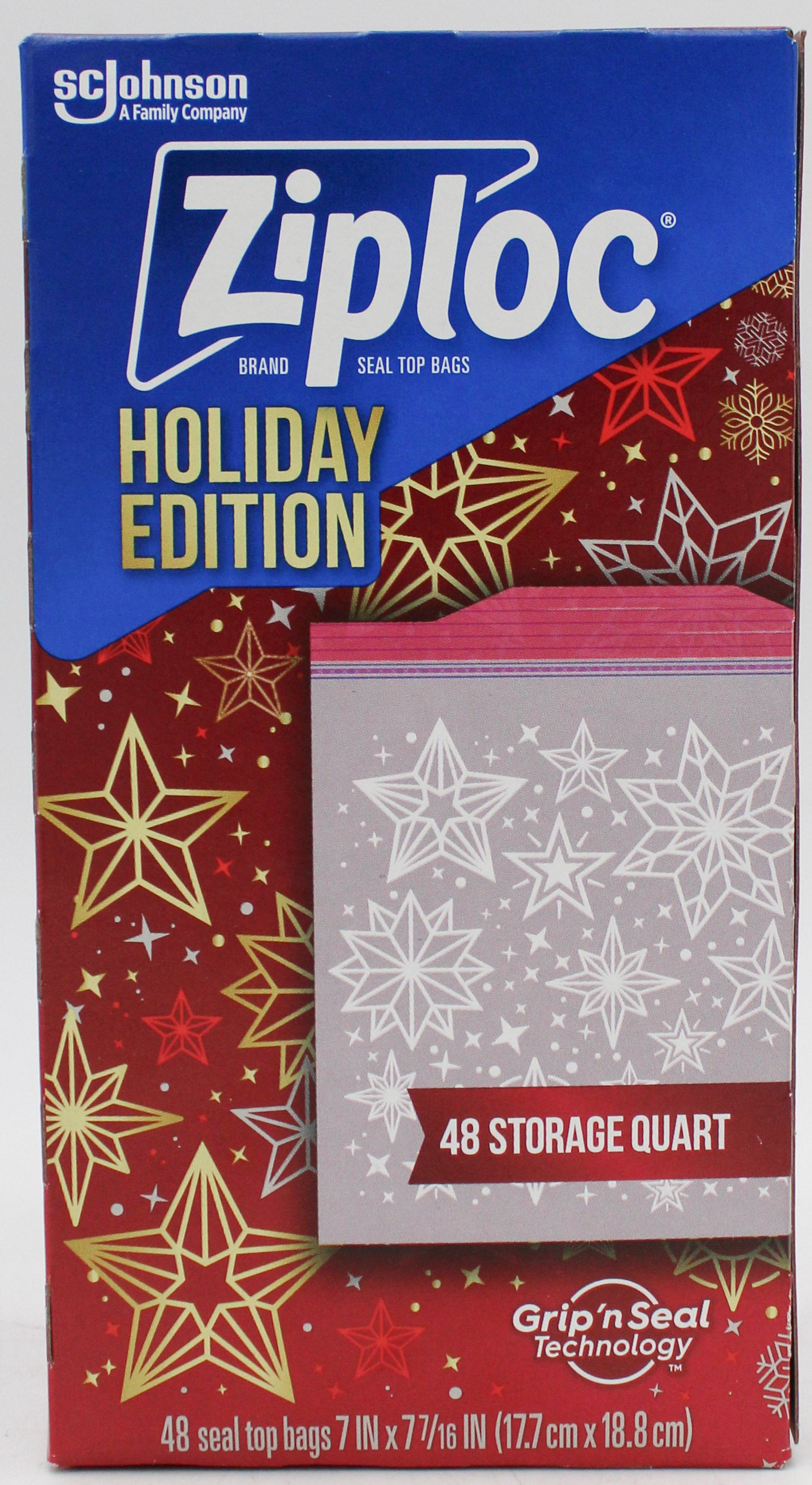 SP ZIPLOC BAG 48ct HOLIDAY STORAGE BAGS QUART