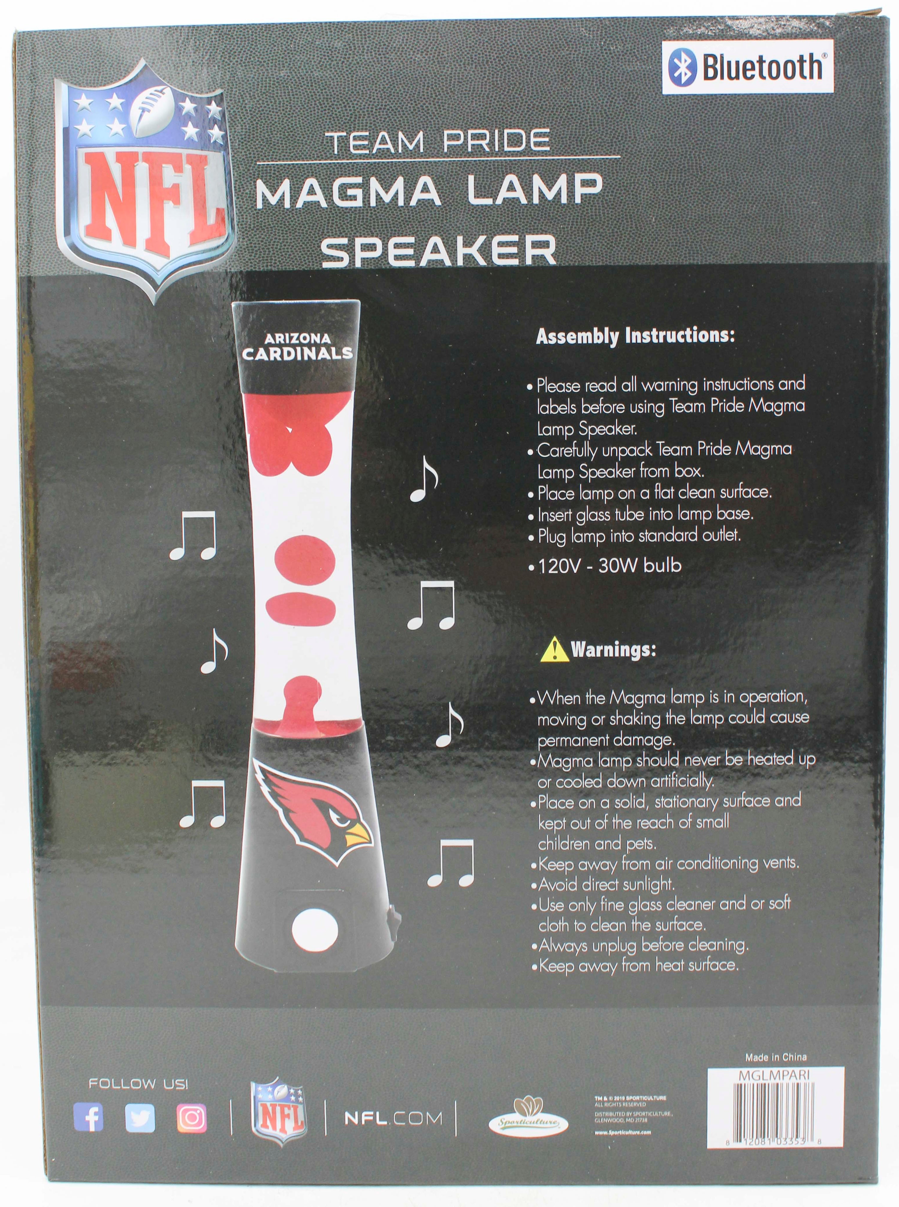 NFL ARIZONA CARDINALS LAVA LAMP SPEAKER 16.5"