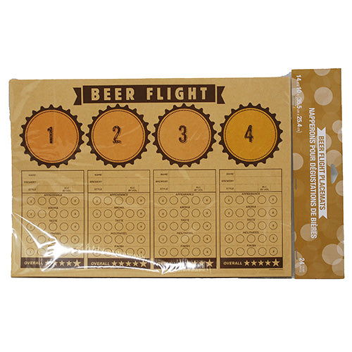 CHEERS & BEERS BEER FLIGHT PLACEMAT 24CT/14"X10"