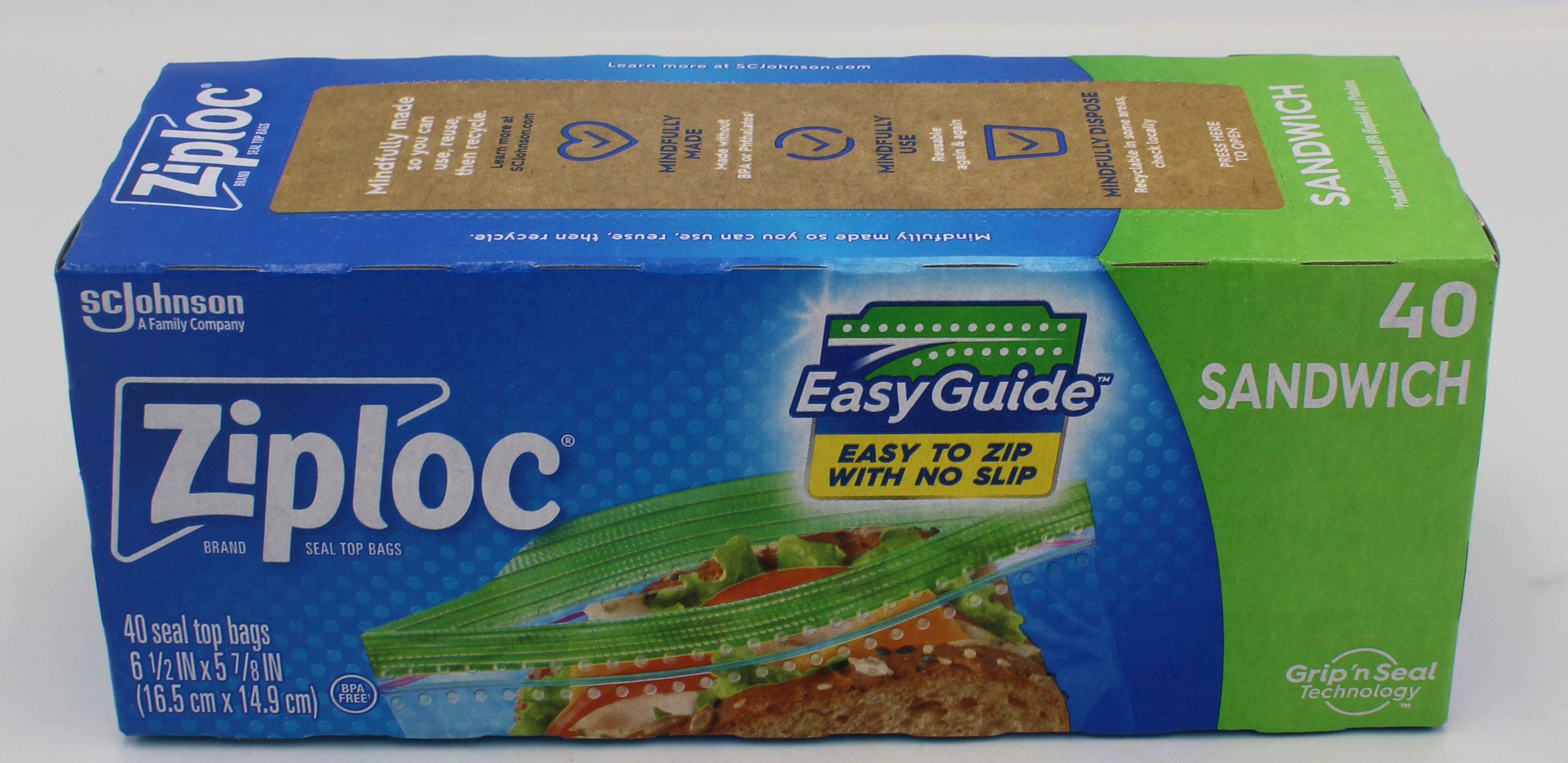 ZIPLOC EZ GLIDE SANDWICH 40ct US