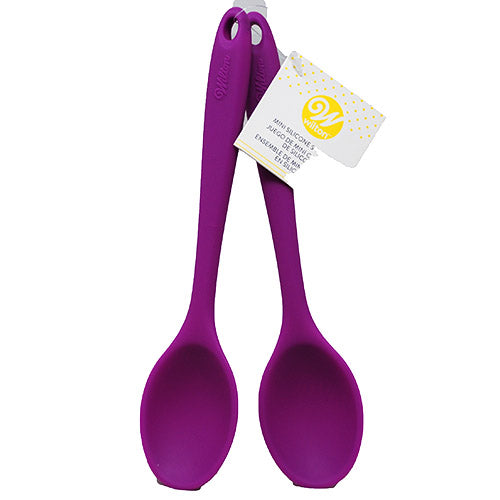MINI SILICONE SPOON 2PC SET-PURPLE
