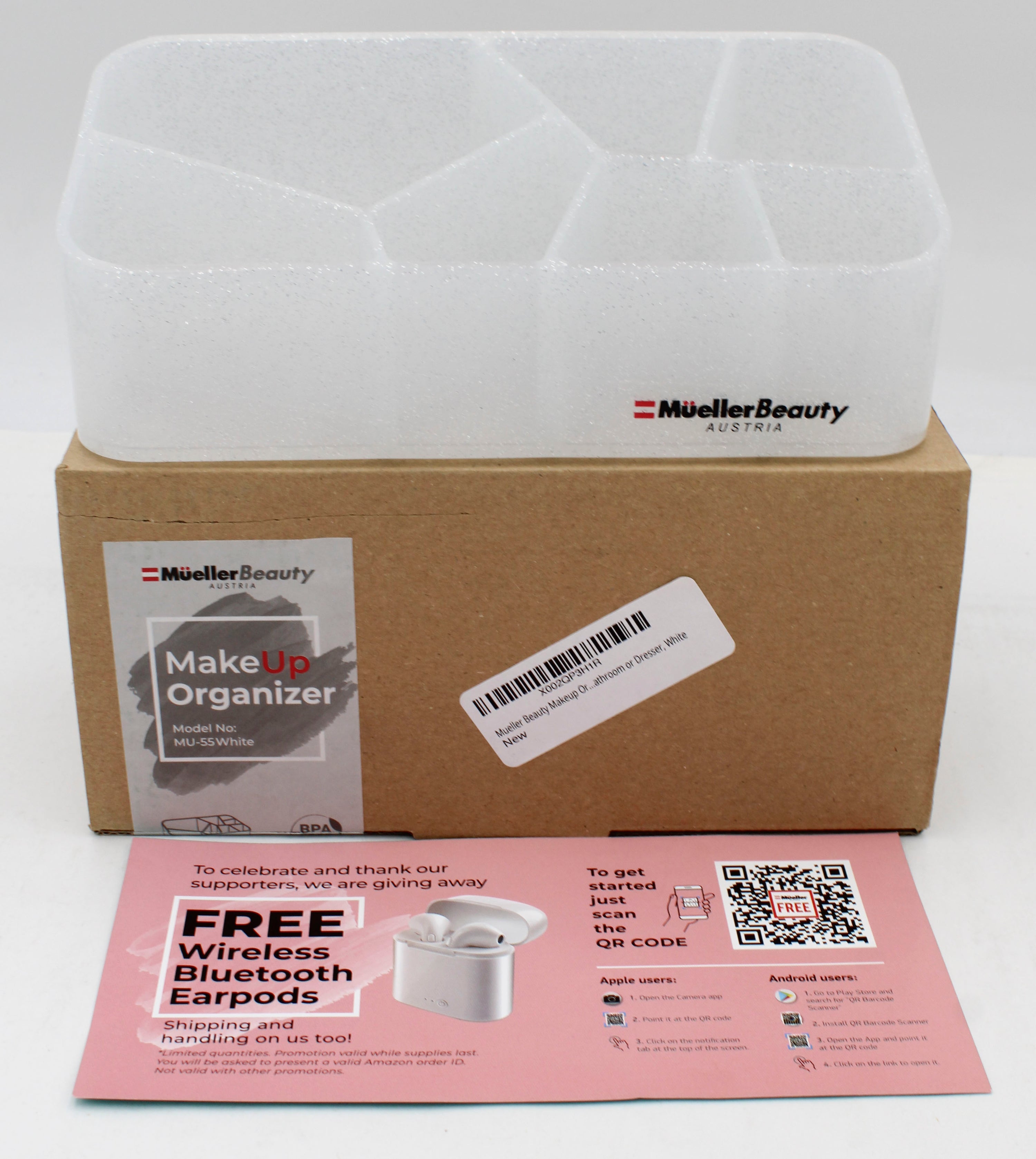 MAKEUP ORGANIZER WHITE