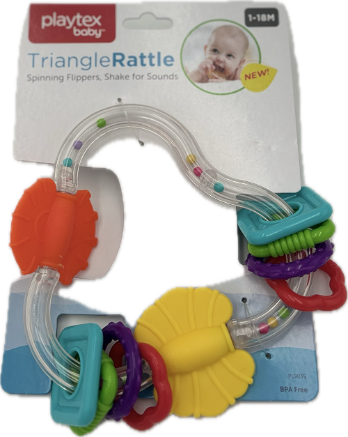 PLAYTEX BABY TRIANGLE RATTLE 1-18 MONTHS