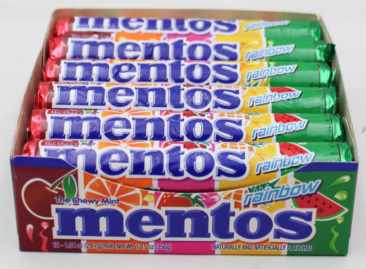 MENTOS CHEWY MINTS, RAINBOW, 11-PIECE ROLL BB 3/30/27 NI