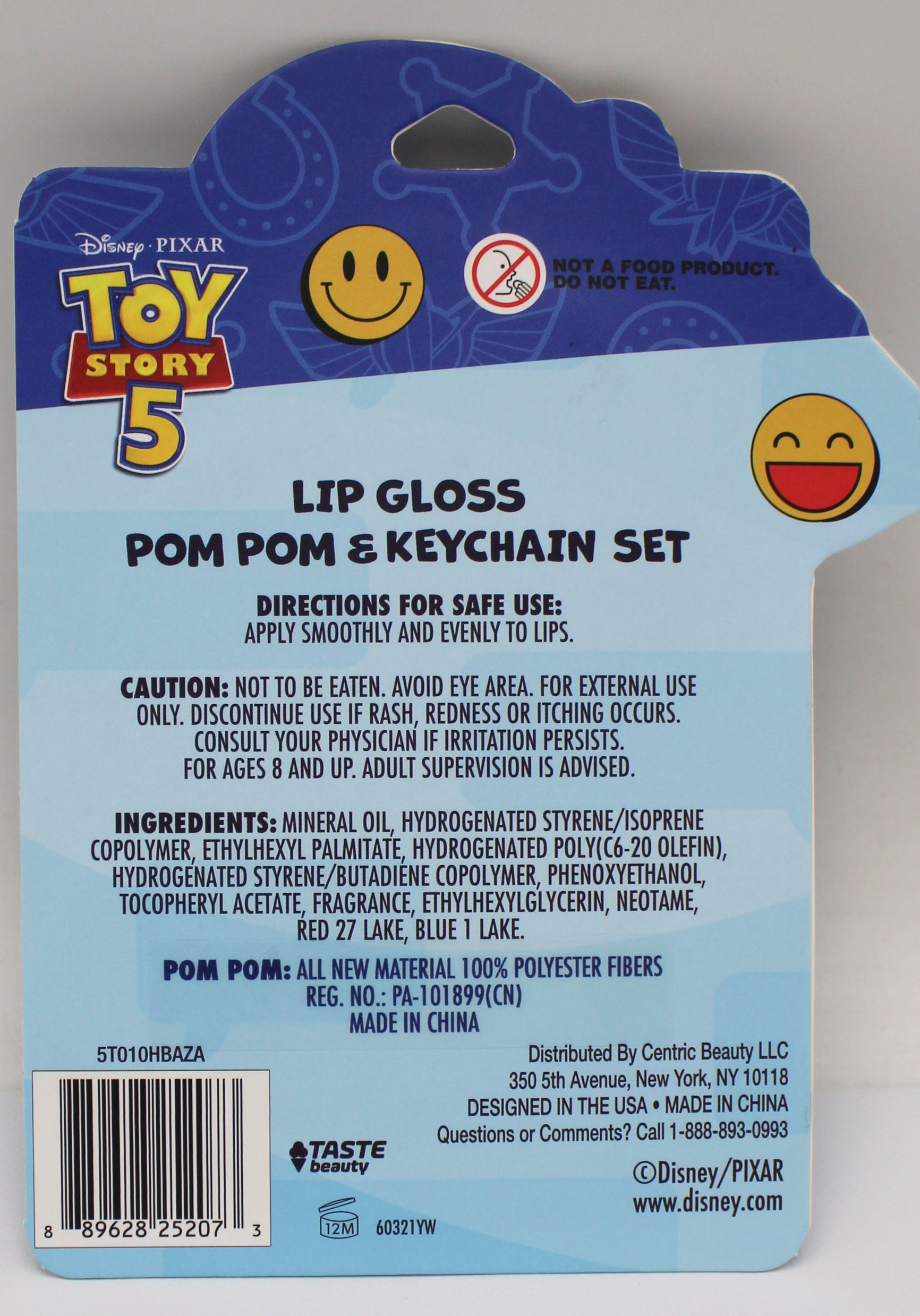 DISNEY TOY STORY 5 LIP GLOSS KEY CHAIN BUZZ NI