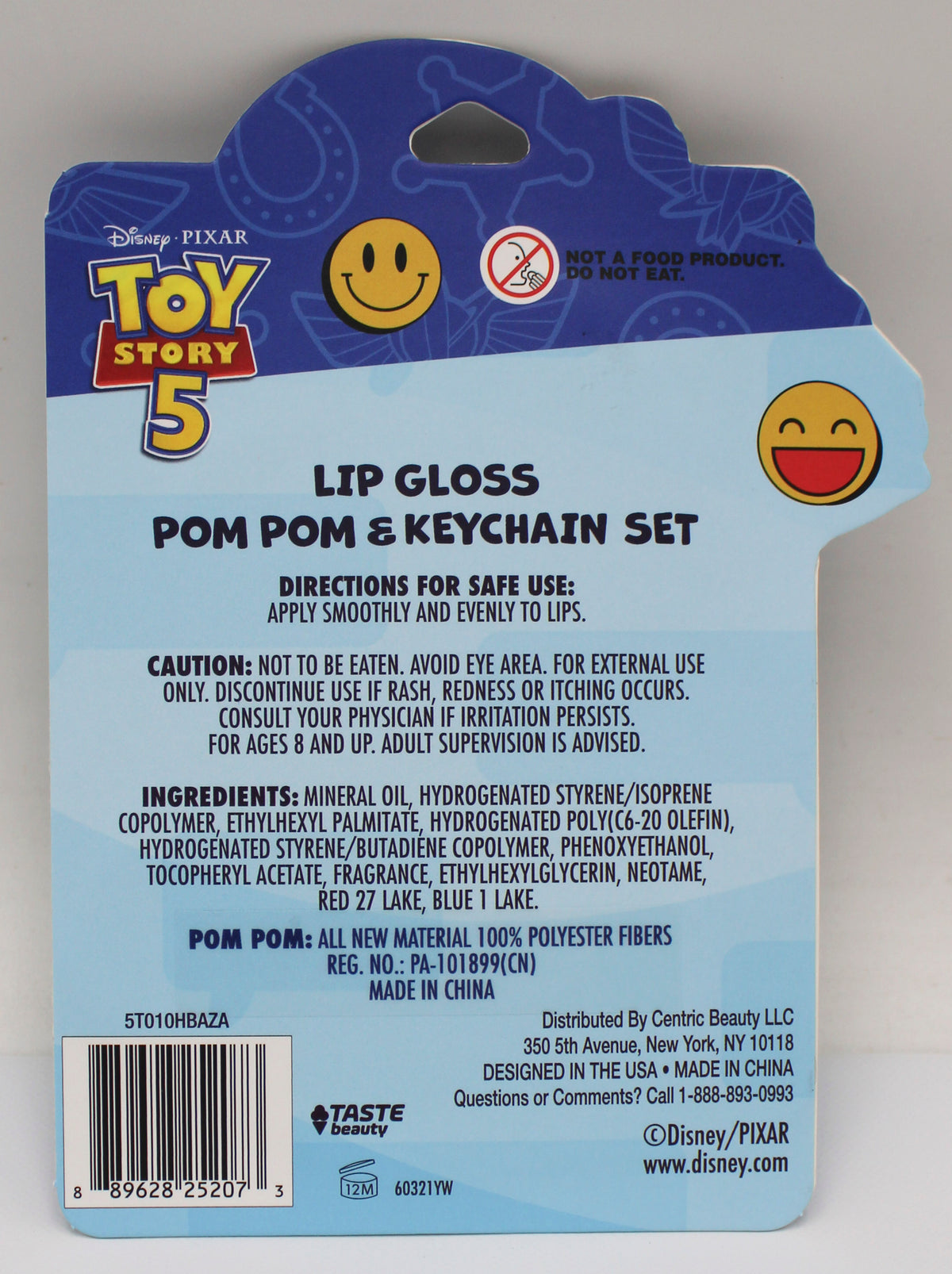 DISNEY TOY STORY 5 LIP GLOSS KEY CHAIN BUZZ NI