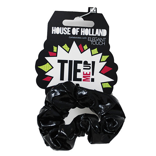 HOUSE OF HOLLAND PVC HAIR SCRUNCHIE 1CT-BLACK