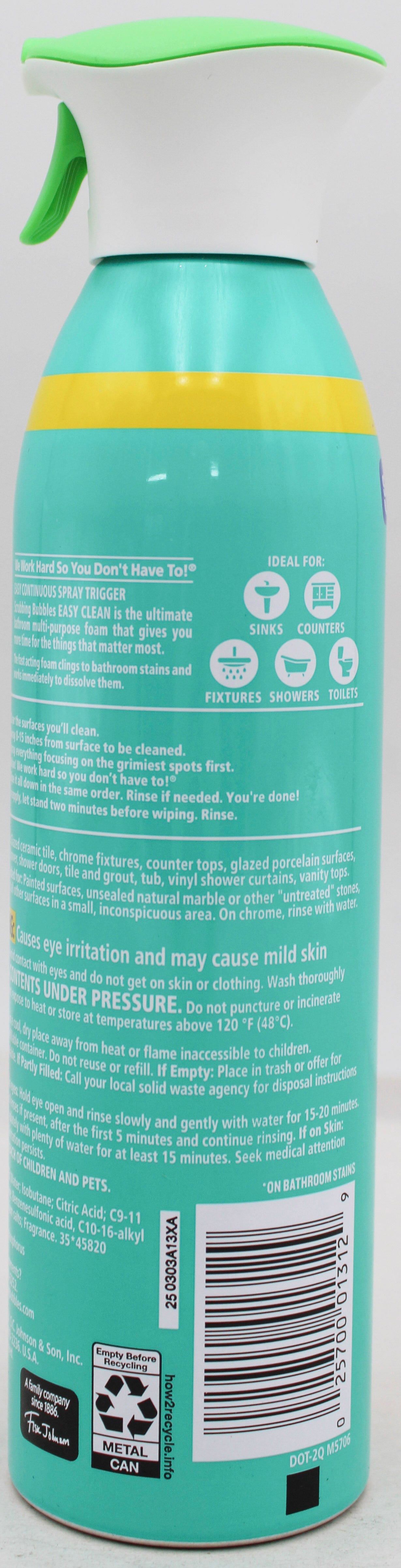 SCRUBBING BUBBLES EASY CLEAN MULTI PURPOSE FOAM 13.58oz US