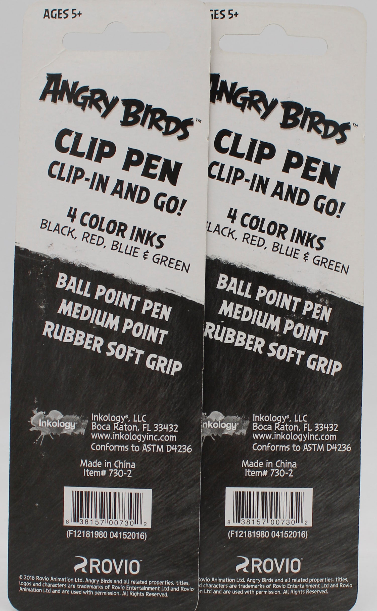 ANGRY BIRDS 2 COLOR CLIP PEN BLUE/PINK