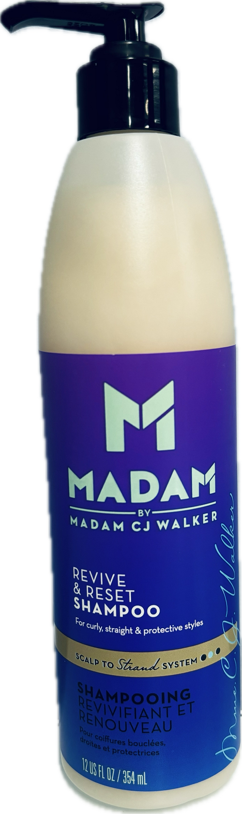 MADAM BY CJ WALKER REVIVE&SESIST SHAMPOO 12ozPUMP