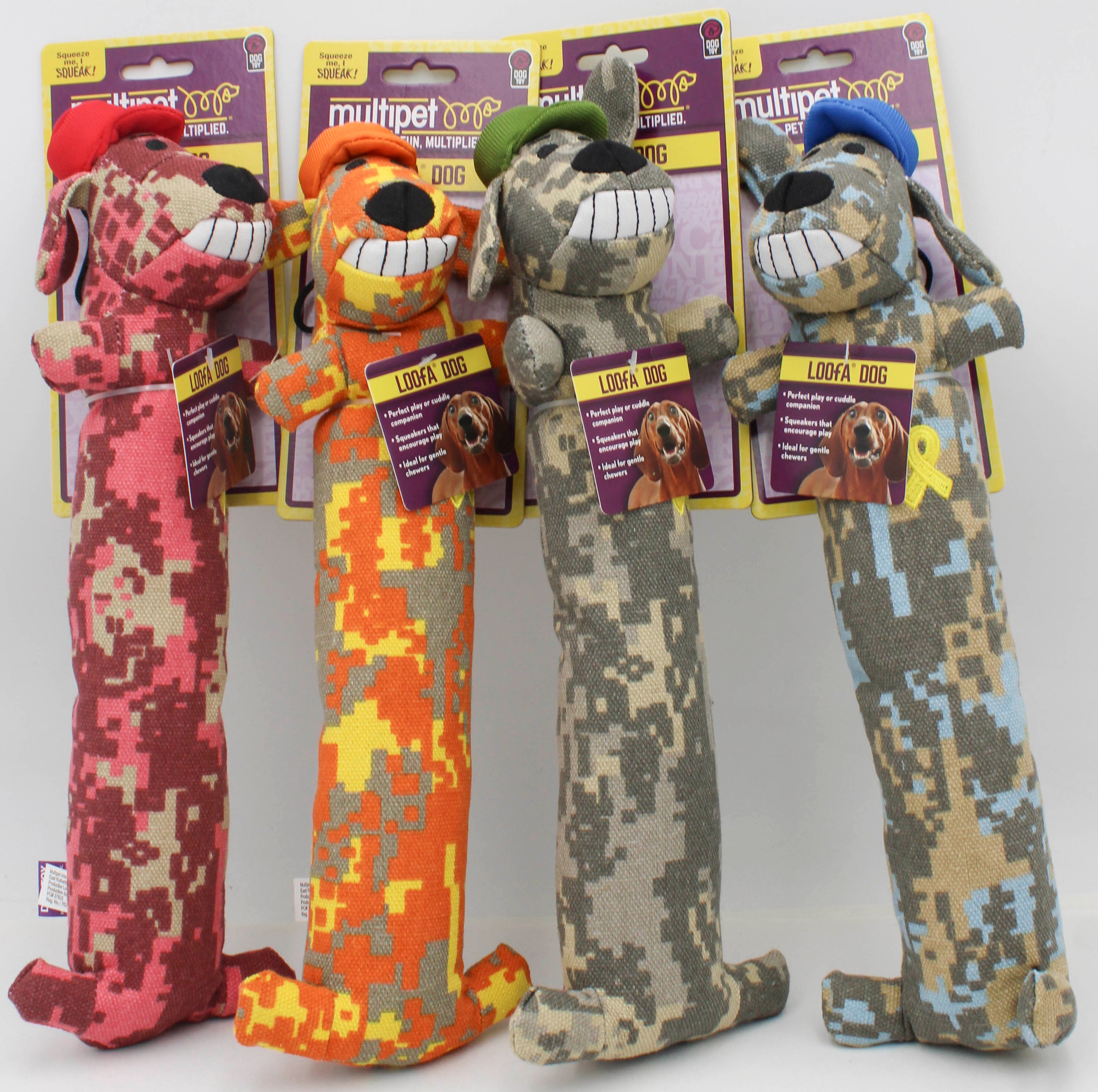MULTIPET LOOFA SUPPORT TROOP DOG TOY - 12"