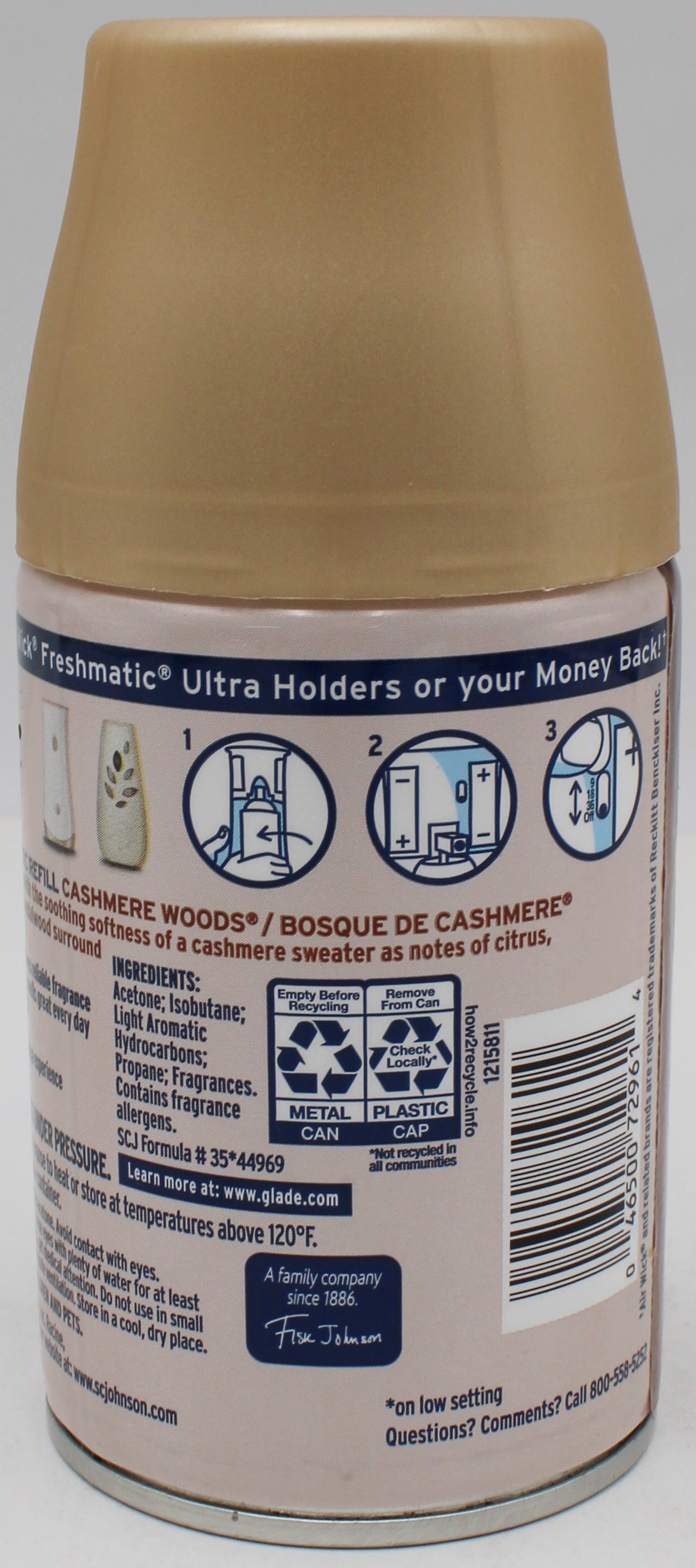 GLADE AUTOMATIC SPRAY REFILL CASHMERE WOODS 6.2oz US