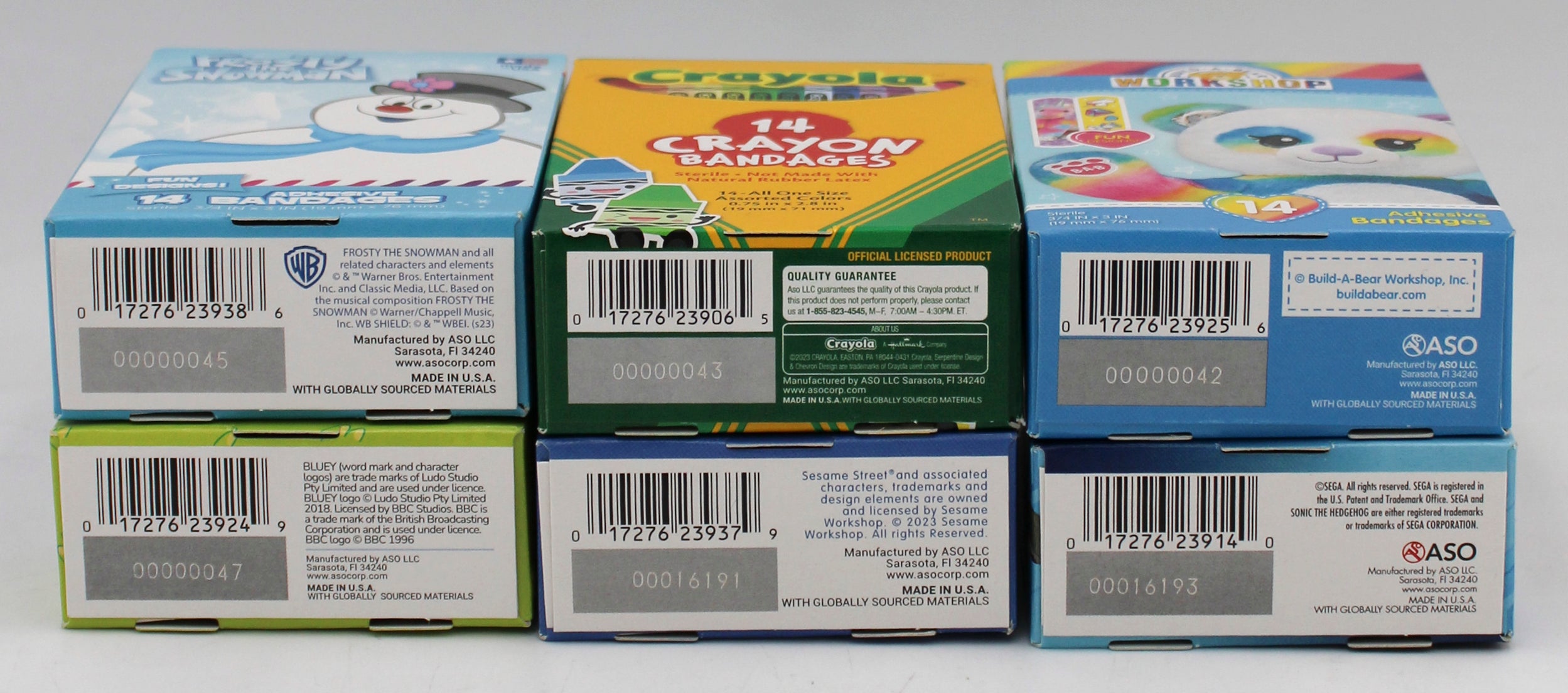 ASSORTED LICENSED 14ct ADHESIVE BANDAGES PP$1