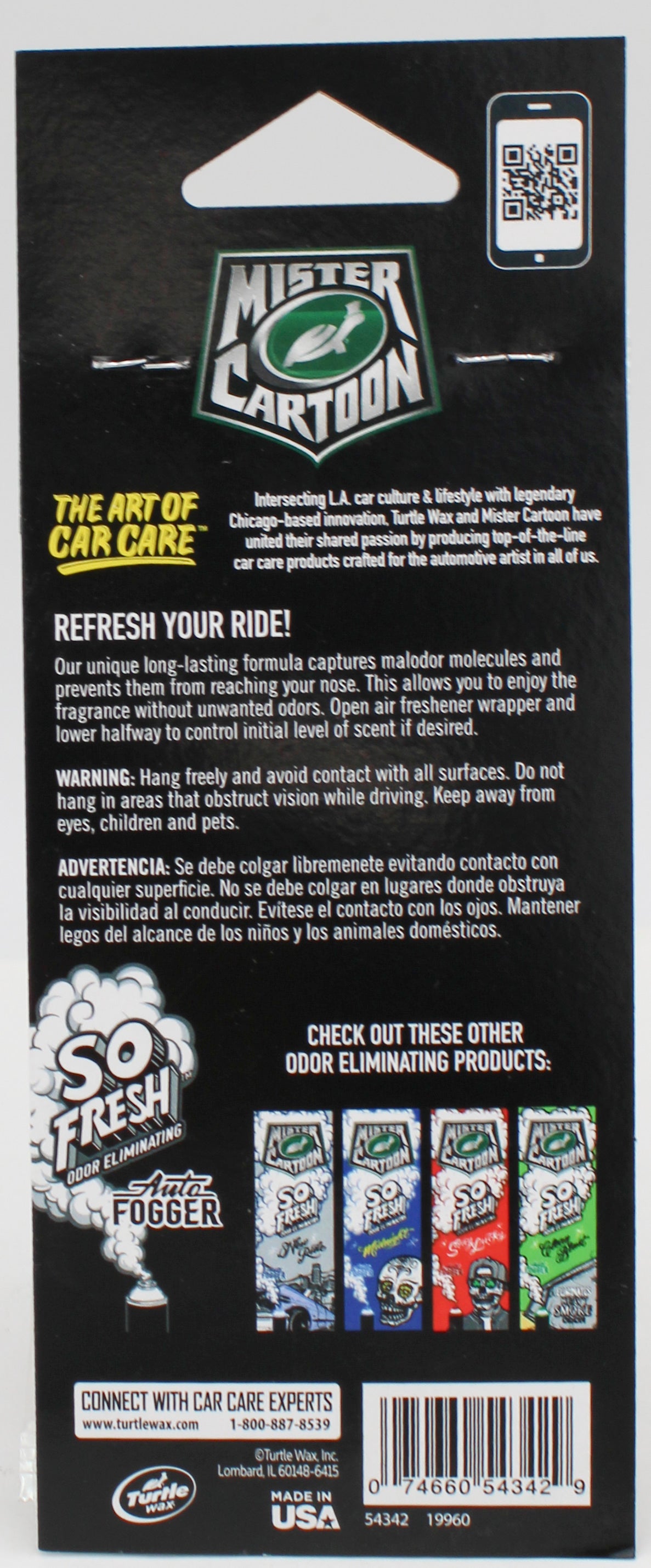 SP TURTLE WAX MISTER CARTOON AUTO AIR FRESHENER 3ct STAY LUCKY