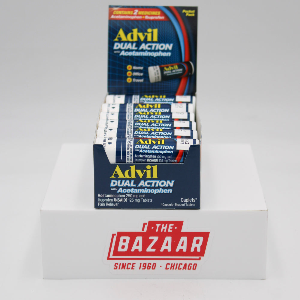 ADVIL DUAL ACTION TABLETS TRAVEL SIZE 8ct EXP 2/28/26 NI