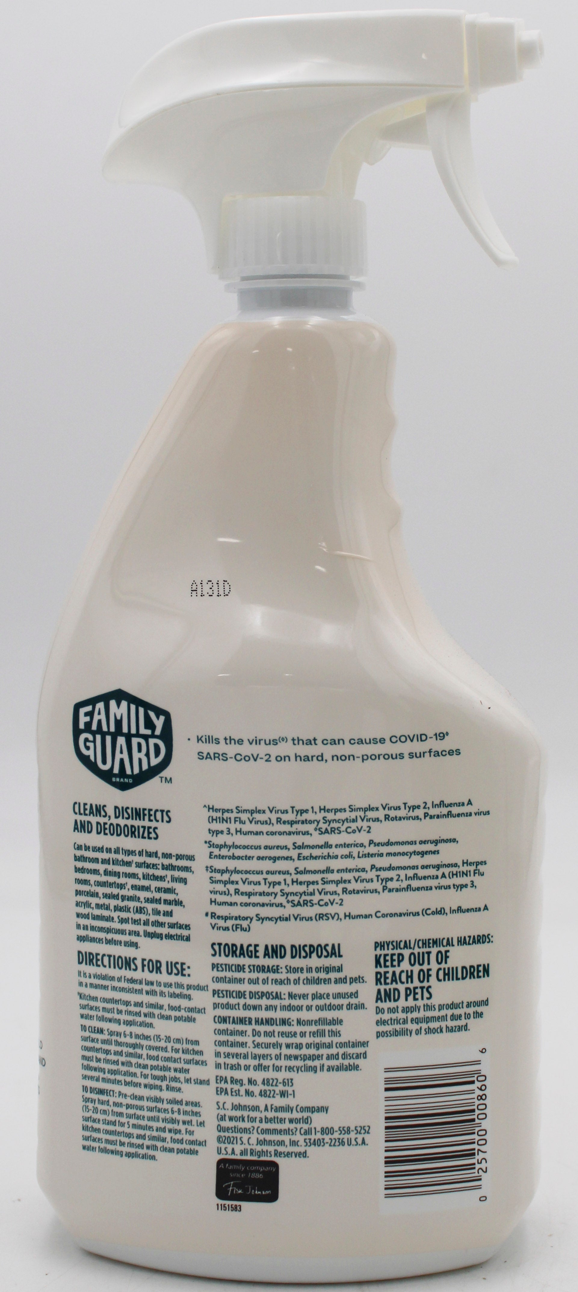 SP SCJ FAMILY GUARD 32oz DISINFECTANT CLEANER CITRUS