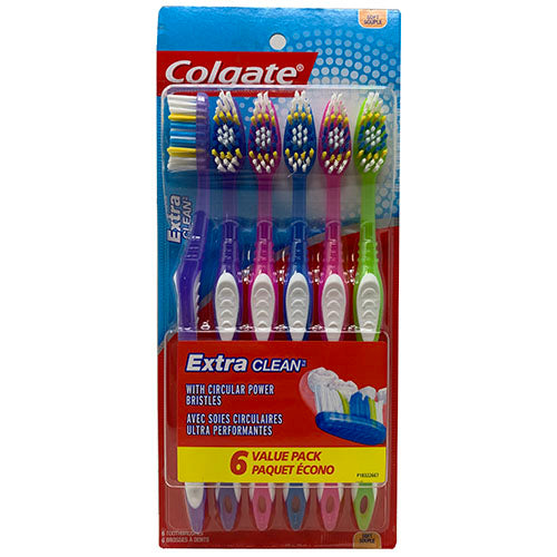 COLGATE T/BRUSH 6CT-SOFT/XCLEAN NI