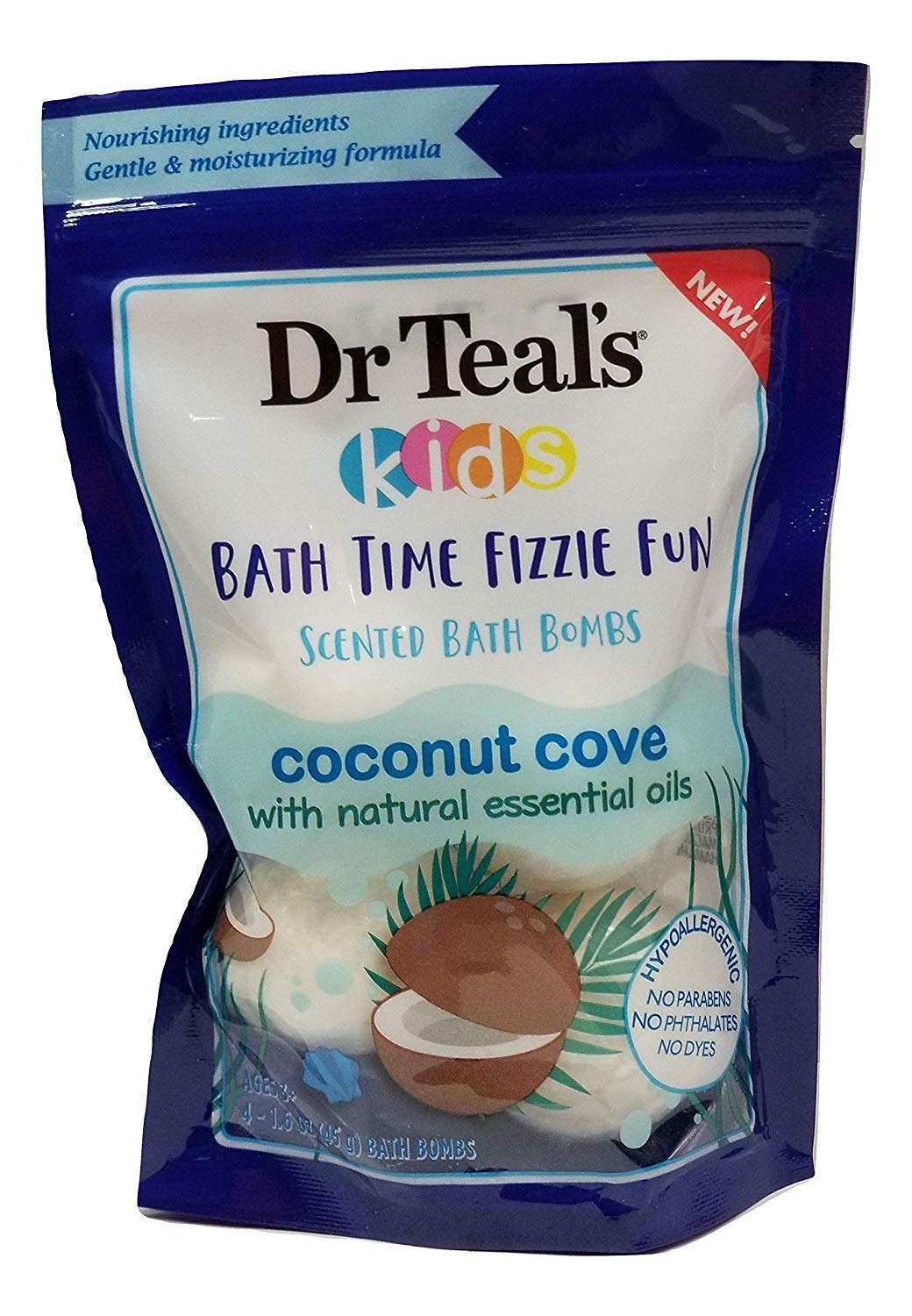 DR TEALS KIDS BATH BOMBS 4CT COCNUT