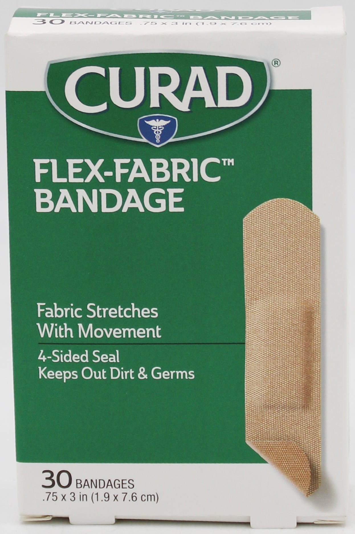 CURAD FLEX-FABRIC BANDAGES 3/4" 30ct NI.