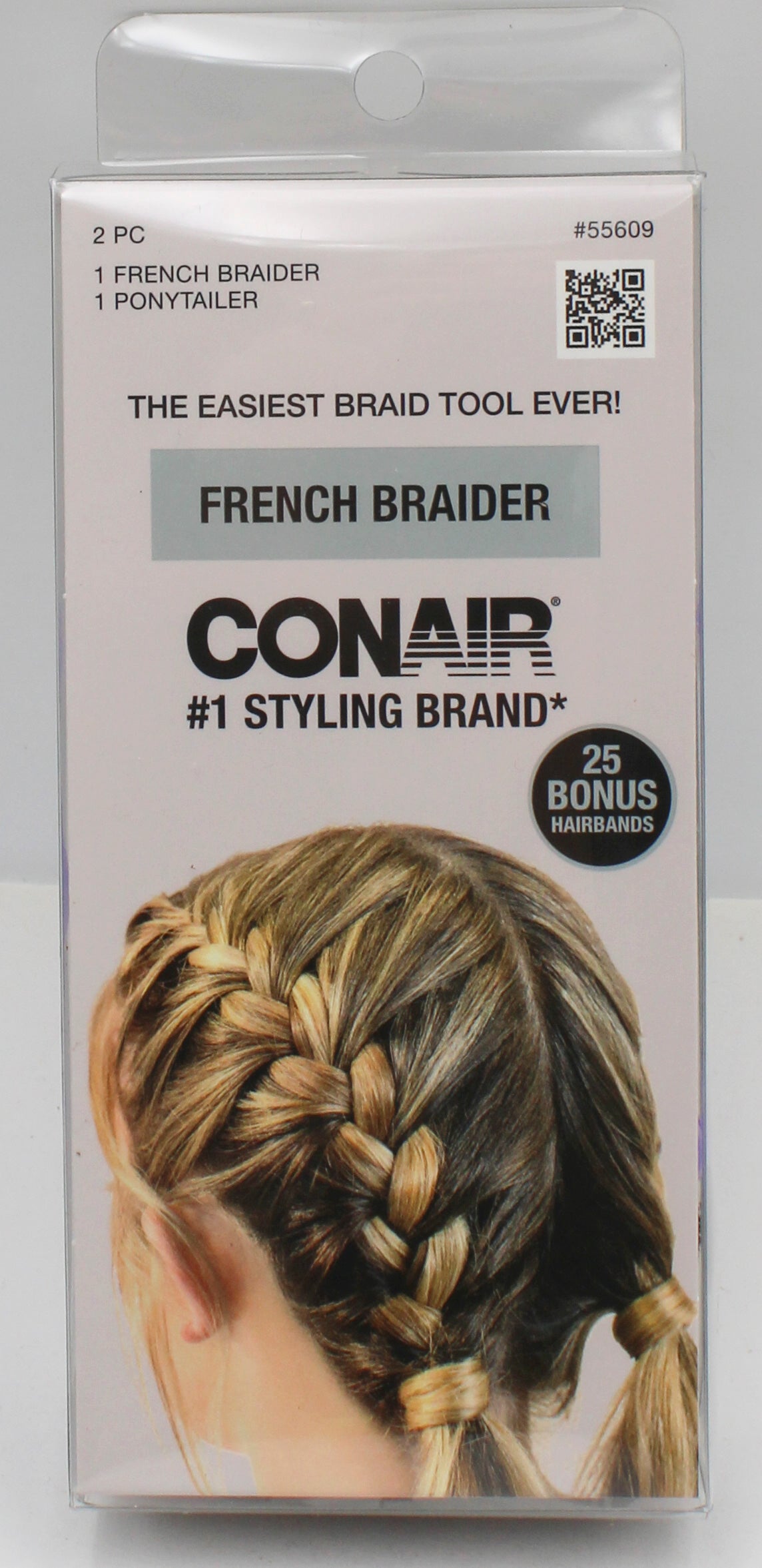 CONAIR FRENCH BRAID KIT W/ BONUS 25 HAIR BANDS NI