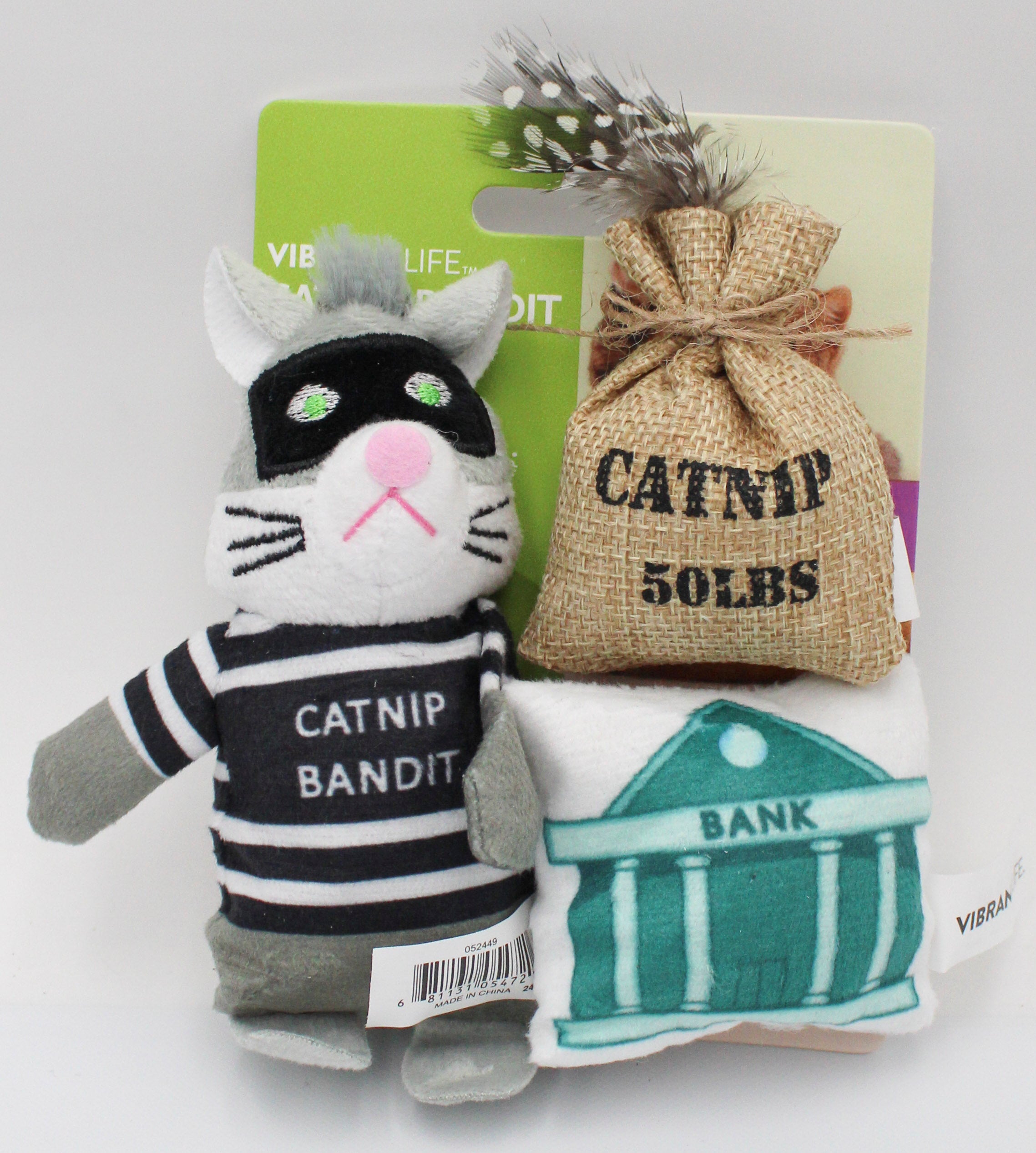 VIBRANT LIFE CATNIP BANDIT 3pc CAT TOY
