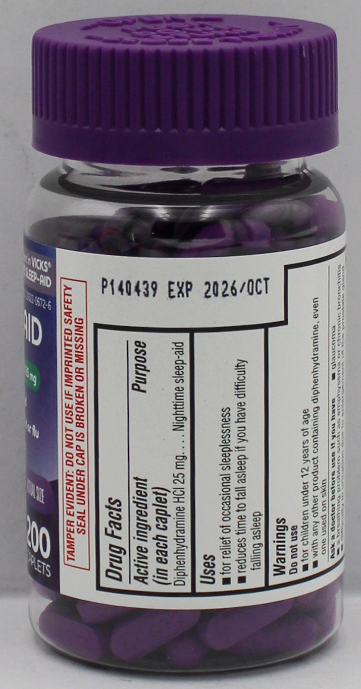 RITE AID NIGHTTIME SLEEP AID PURPLE CAPLETS 200ct EXP 10/15/2026