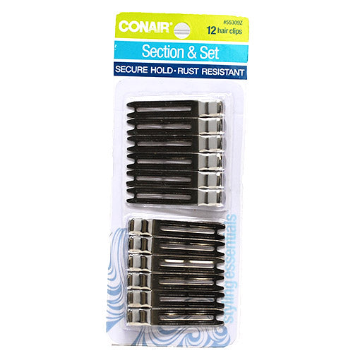 SP CNAIR SECTION & SET HAIR CLIPS 12PC