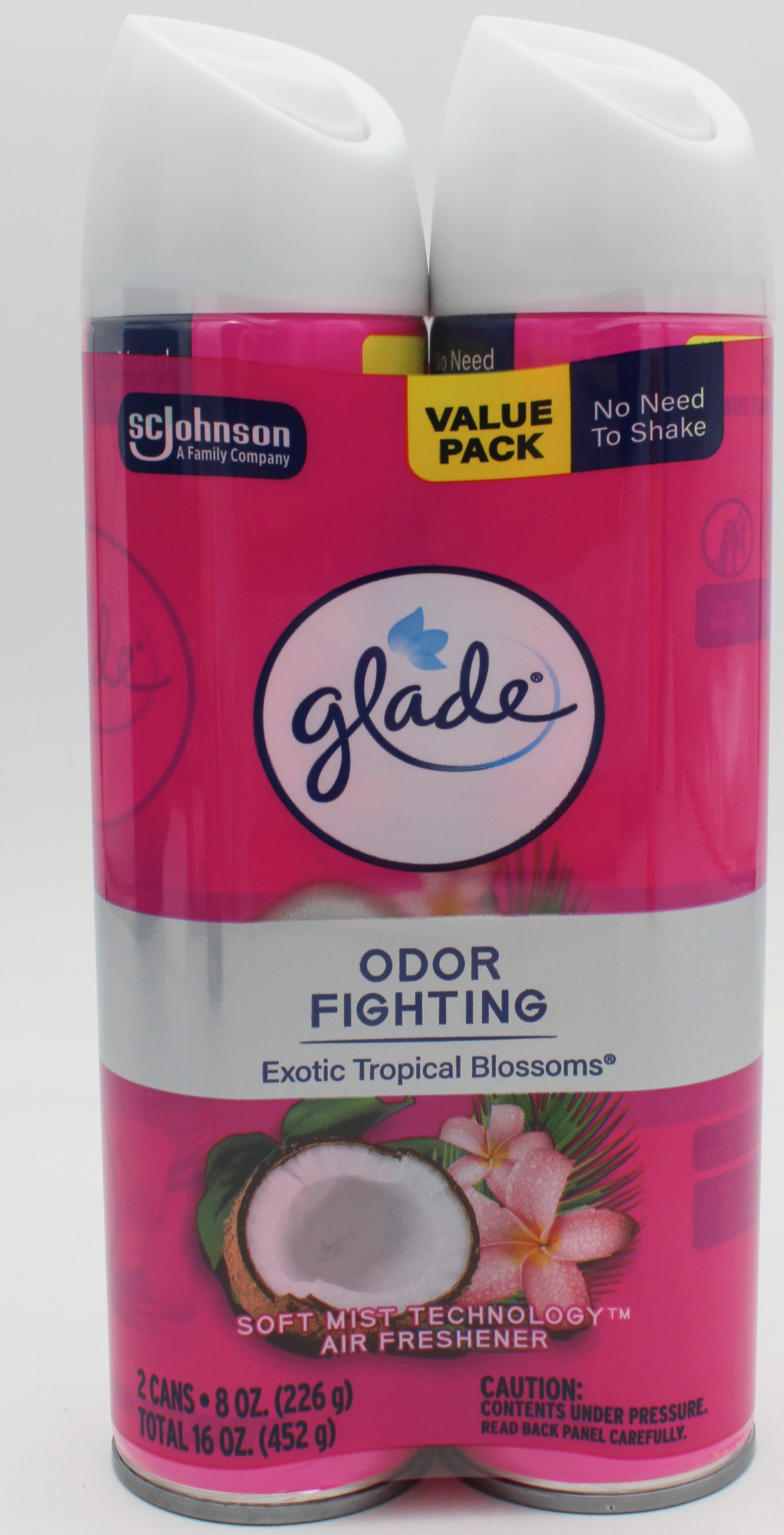 GLADE AEROSOL SPRAY EXOTIC TROPICAL BLOSSOMS 2ct 8oz US