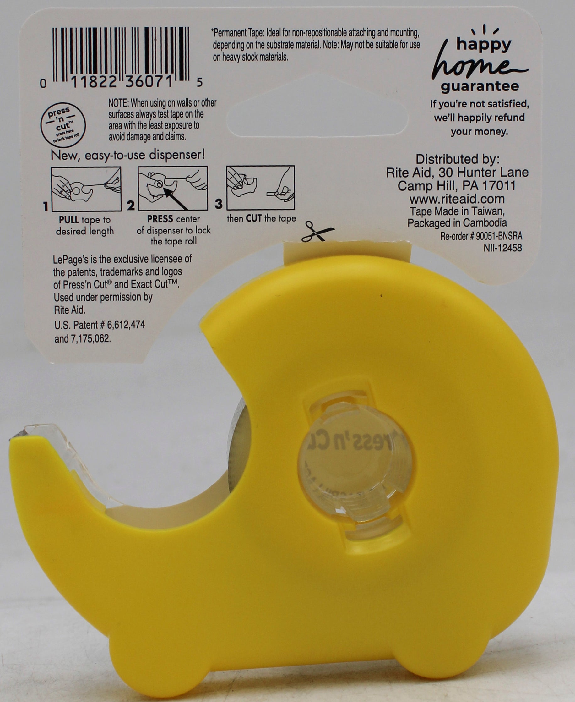 RITE AID 2-SIDED TAPE 3/4 X 400"