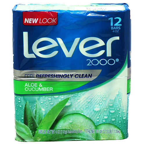 Lever Bar Soap Aloe & Cucumber 12 x 4oz Wholesale Pack