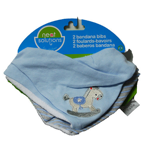 NEAT SOLUTIONS BOY 2CT BANDANA BIB-BLUE ASST NI