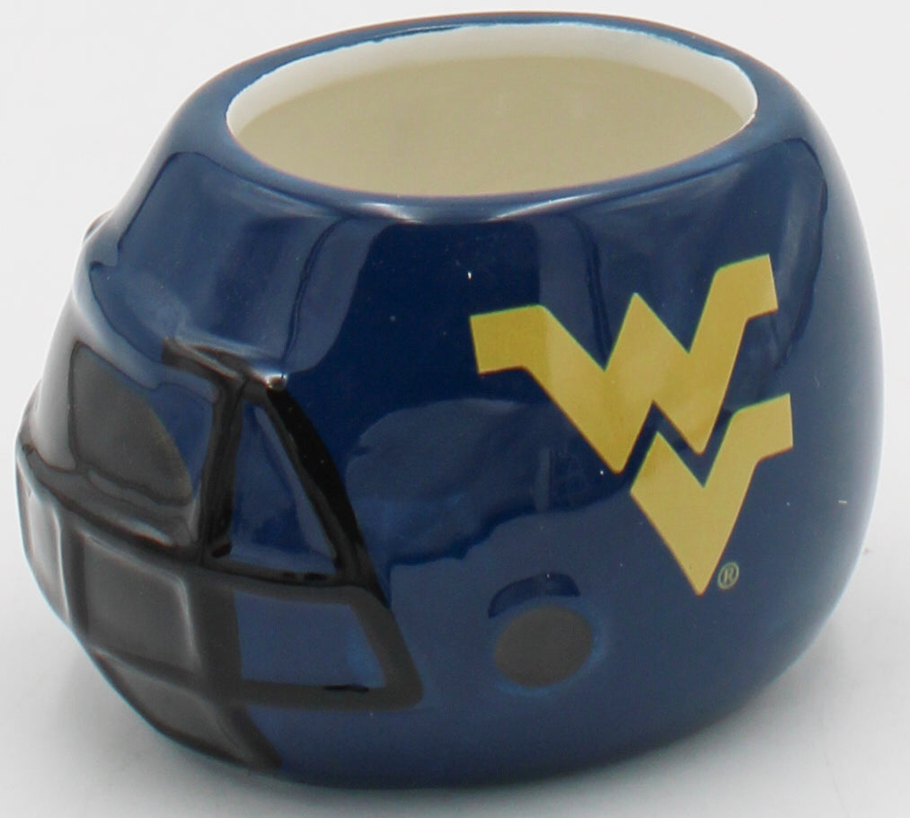 OFFICIALLY LICENCED WEST VIRGINIA MOUNTAINEERS SMALL CERAMIC HELMET
