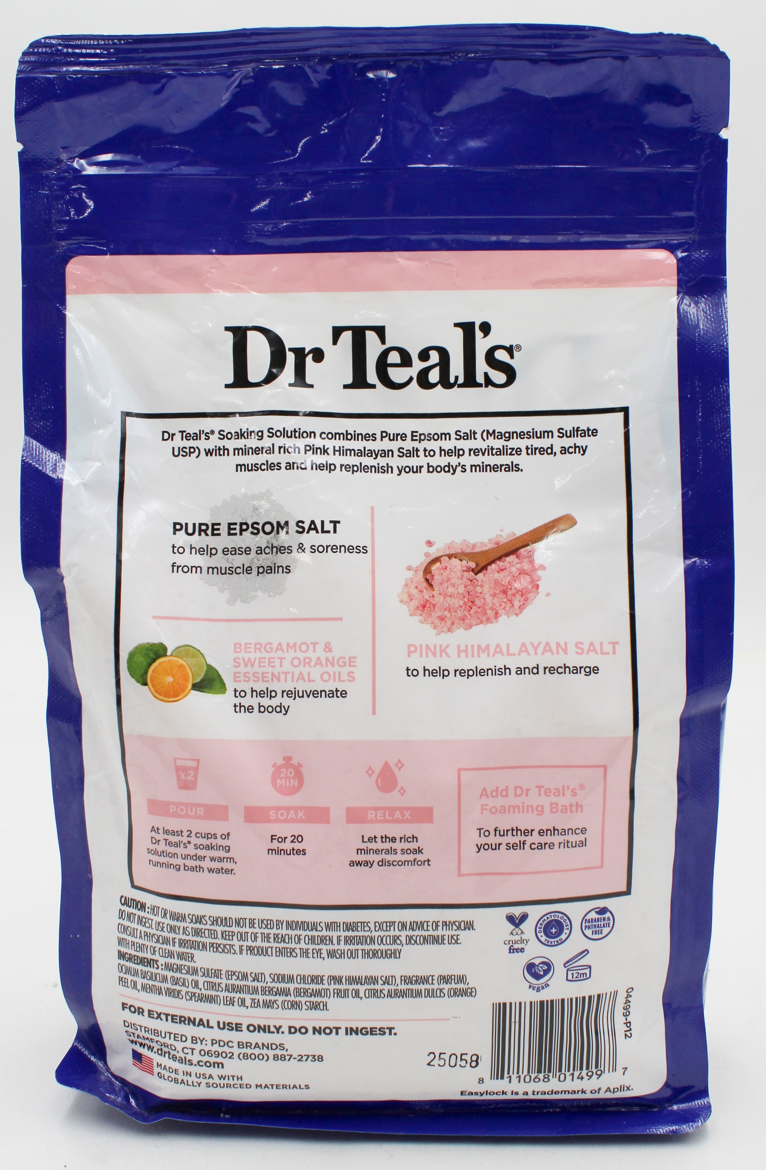 SP DR TEAL'S PINK HIMALAYAN MINERAL SOAK 3lbs RESTORE & REPLENISH NI