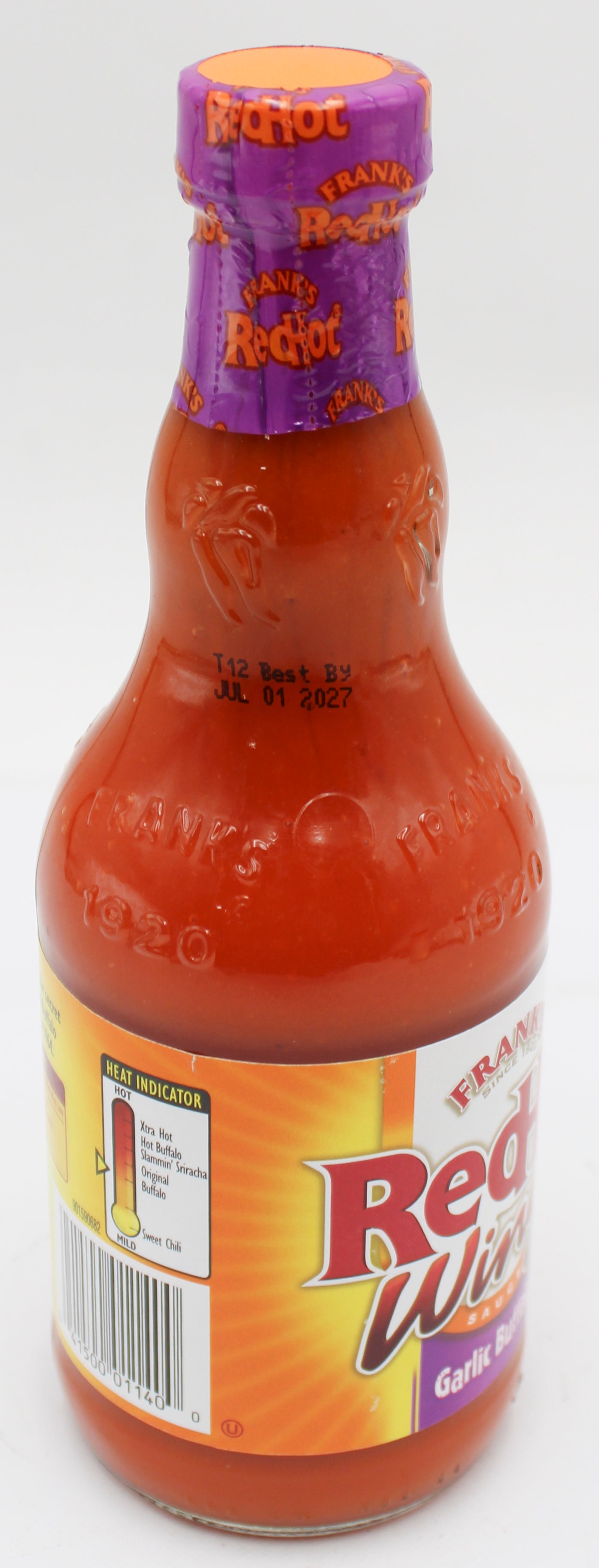FRANKS REDHOT GARLIC BUFFALO WING SAUCE 12 FL OZ BB 7/1/27