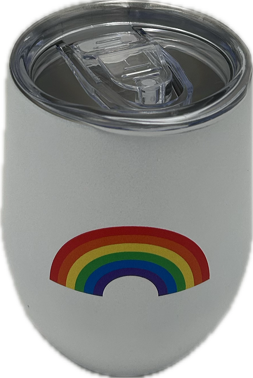 RAINBOW STAINLESS STEEL WINE TUMBLER 12oz