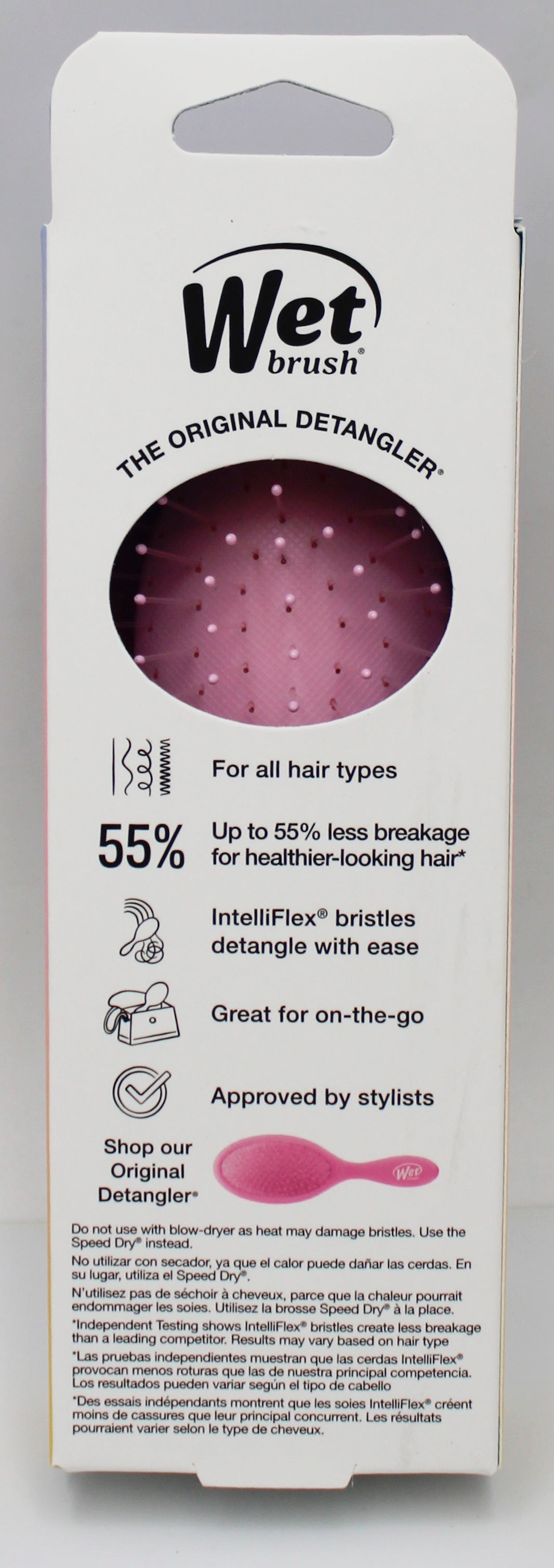 WET BRUSH ELECTRIC SKY MINI DETANGLER PINK NI